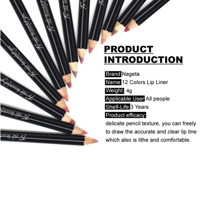 12 цветов на выбор матовый карандаш для губ гладкий телесный цвет водостойкие