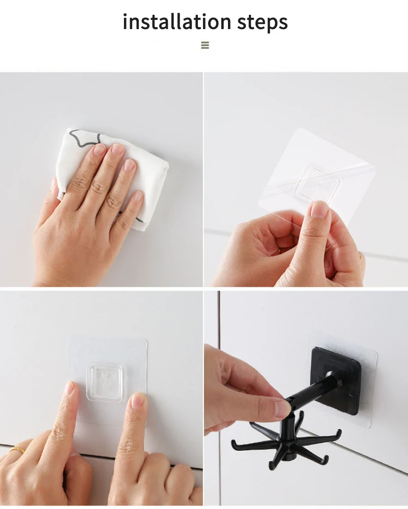 Punch-free Multi-Purpose Hooks 360 Degree Rotatable Kitchen Hook Home Storage Accessories Bathroom | Дом и сад