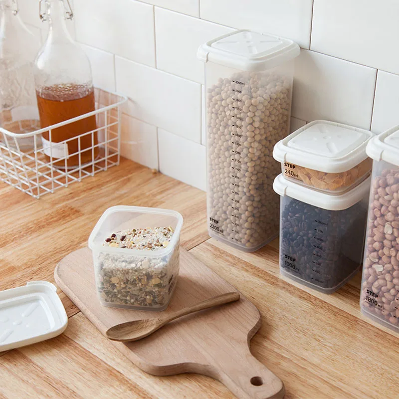 Sealed Tank Transparent Thickened Plastic Food Storage Box With Scale Kitchen Miscellaneous Grain | Дом и сад