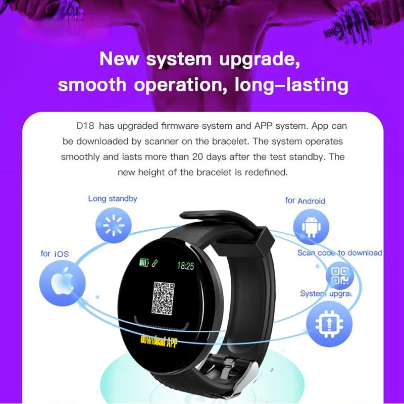 

Smart Watch Men Blood Pressure Smartwatch Women Waterproof Sport Heart Rate Fitness Tracker Watches for Android IOS Smart Clock