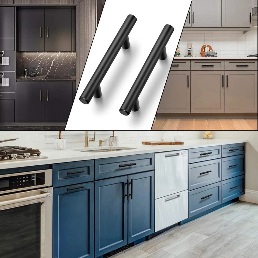 

Pull Handle Stainless Steel Gold T-type Drawer Cabinet Wardrobe Door Various Sizes Handles Home Improvement Accessories
