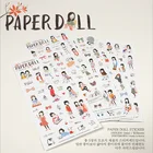 Прозрачные наклейки для девочек, из ПВХ, 6 листовпартия