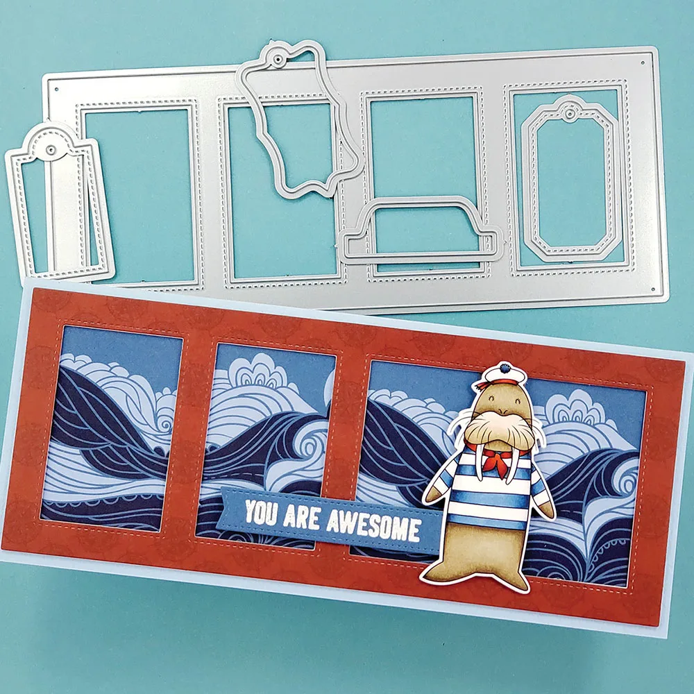 2020 прямоугольника окна Трафаретный вырубной штамп наборный чехол