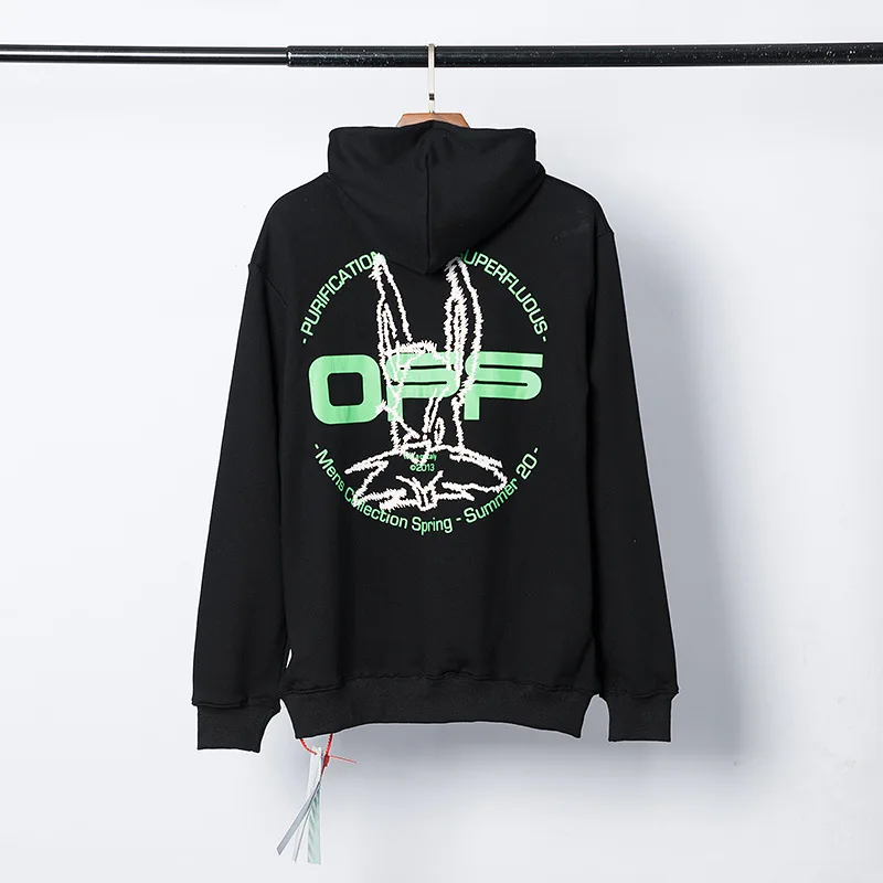

New Pullover Hoodie with green letters in autumn and winter