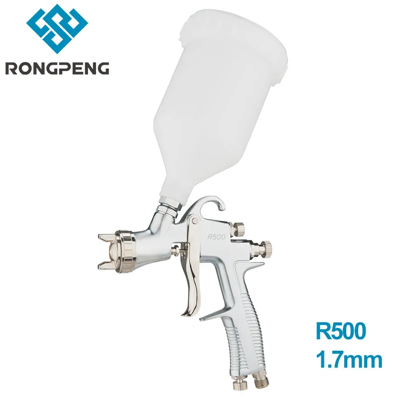 

Rongpeng Professional R500 1.7mm Nozzle LVLP Spray Gun 600cc Cup Gravity Feed Airbrush For Car Finish Painting