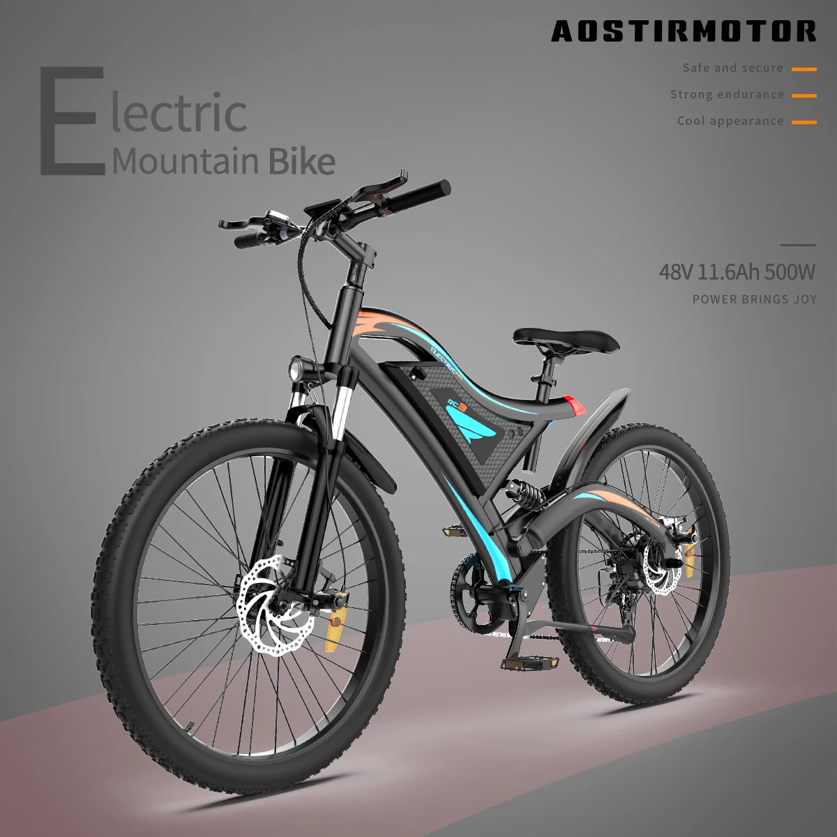 Электрический велосипед aostickmotor S05 500 Вт литиевая батарея 48 в 15 Ач | Спорт и