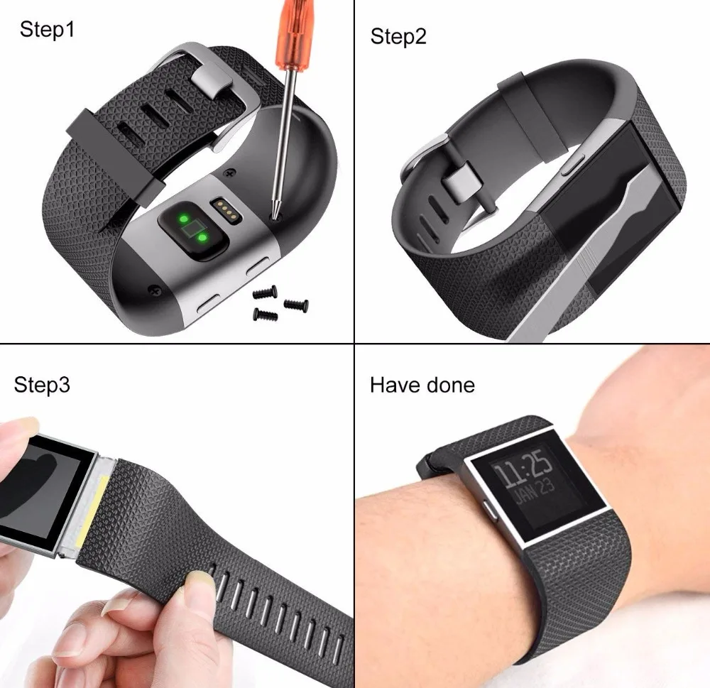 Для Fitbit Браслет для перенапряжения умный ремешок запястья с ремонтным
