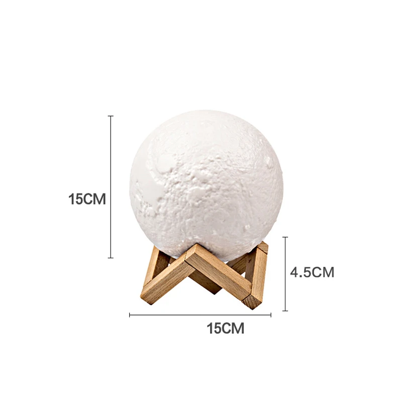 

15cm Color Change Moon Speaker Bluetooth Music Box Loudspeaker 3D Moon Lamp LED Night Light Wireless Bluetooth Speaker