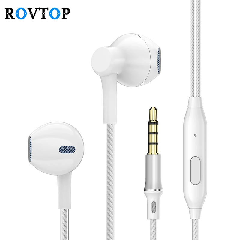 Проводные стереонаушники Rovtop 3 5 мм с басом наушники микрофоном игровая гарнитура