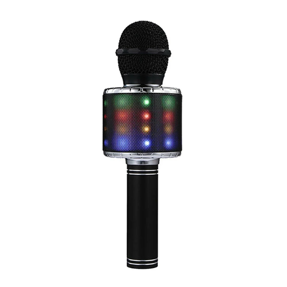 4 In 1 LED RGB Wireless Bluetooth Karaoke Mini Microphone USB Speaker for Home KTV HSJ-19 | Электроника