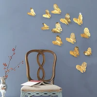12pcs 3d butterfly wall decor cute butterflies wall stickers art decals home tv background wall decoration stickers