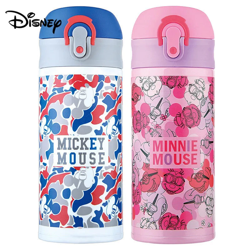Дисней Микки Маус 350 мл детский термос мультфильм студент вакуумные фляжки