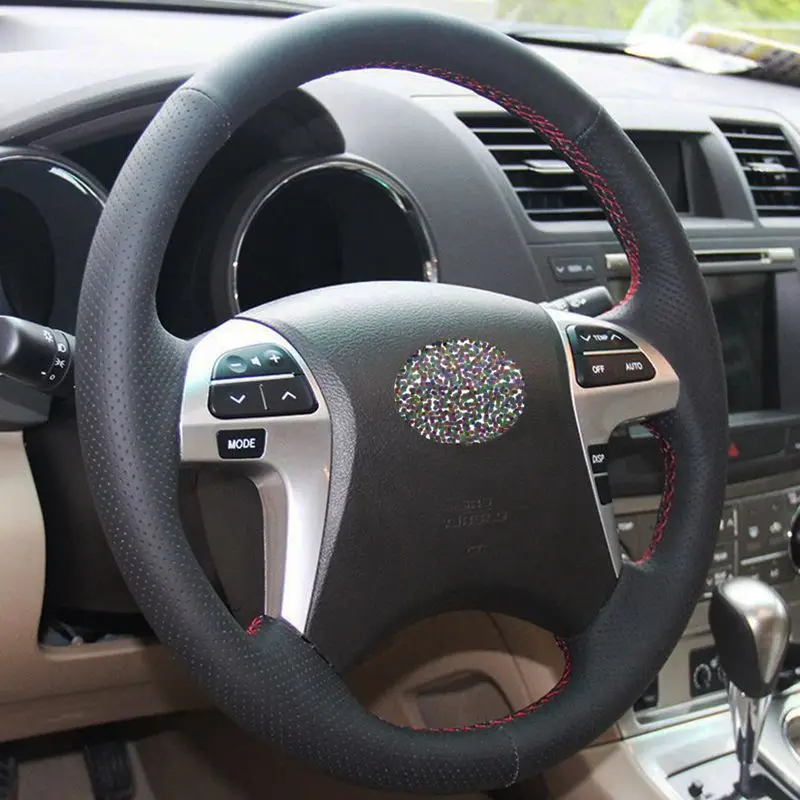 Чехлы на руль автомобиля для Toyota Camry 2009-2011 Fortuner 2015 Highlander 2009-2013 носимый чехол из
