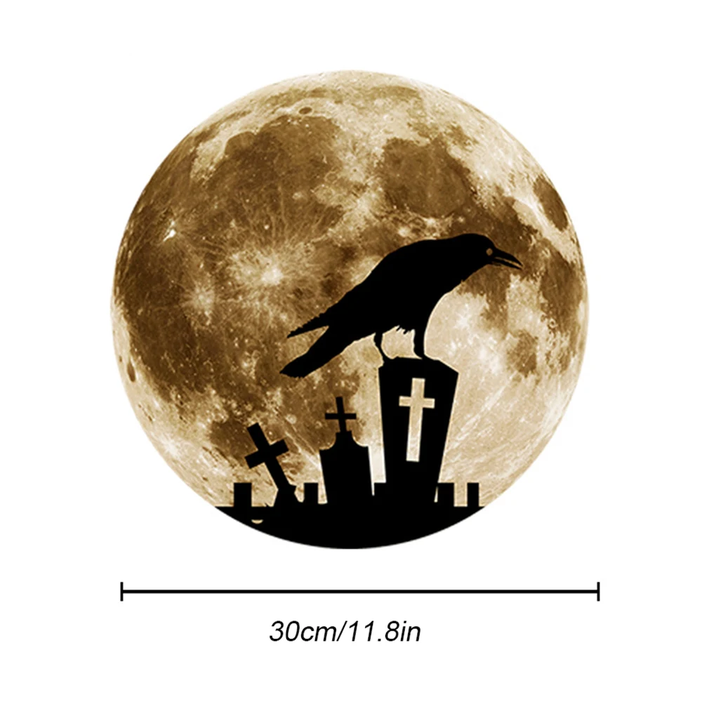 

Halloween Luminous Wall Sticker Glass Glow in the Dark Frightening Halloween Party Supplies For Home