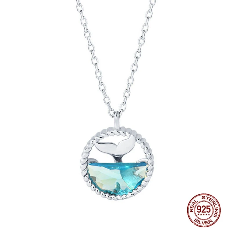 

Designed S925 Silver Jewelry Pendant Necklace Fishtail Necklace with authentic 925 sterling silver exquisite jewelry gift