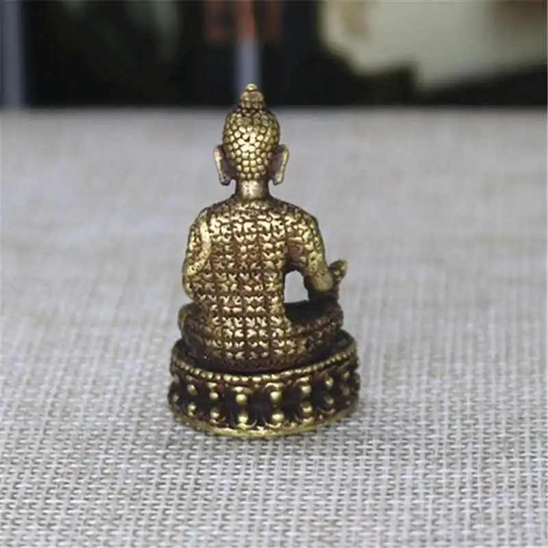 Тибетская медицина Будда статус латунный Карманный для украшения тибетская