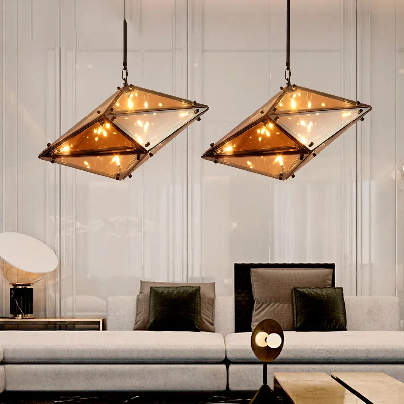 Nordic Diamond креативный скандинавский стеклянный Алмазный подвесной светильник