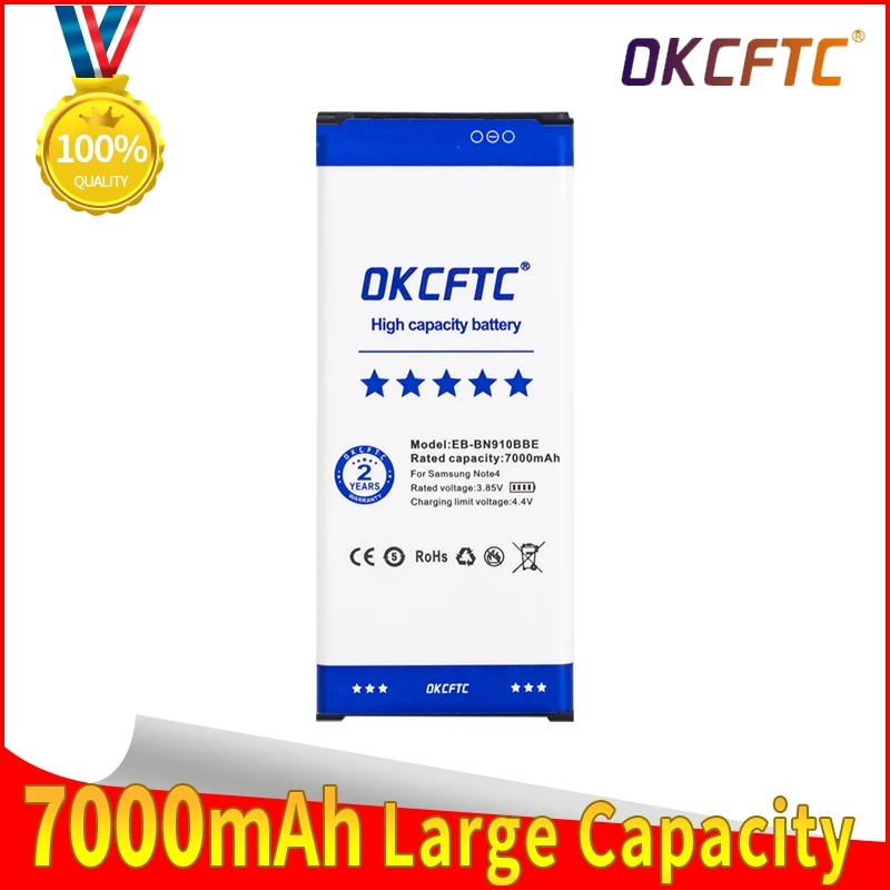 

For Samsung Galaxy NOTE 4 N910A N910U N910F N910H N910V N910C 7000mAh Replacement Battery EB-BN910BBE