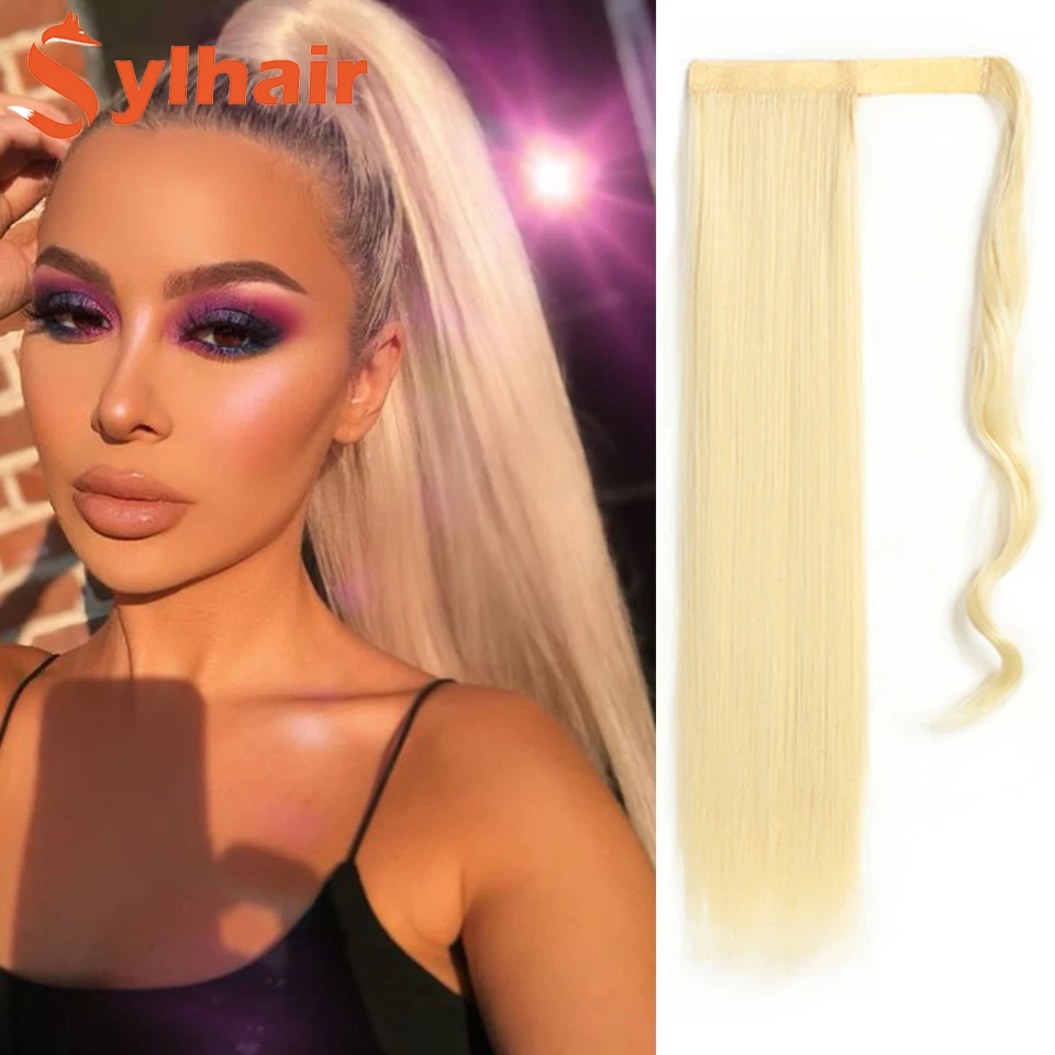 

Хвост для наращивания волос, длинный, прямой, синтетический, хвост шиньон