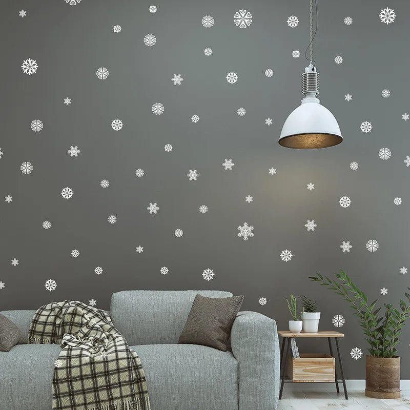 27 шт./лот рождественские наклейки на окна в виде снежинок зимние стену для