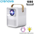Портативный проектор CRENOVA ET30S 1080P Full HD Android Wifi 3D мини-проектор домашний кинотеатр с поддержкой 4K светодиодный домашний видеопроектор