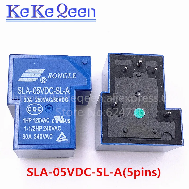 Мощность реле SLA-05VDC-SL-A SLA-12VDC-SL-A SLA-24VDC-SL-A SLA-48VDC-SL-A 5V 12V 24V 48V 30A 5PIN T90 группа нормально разомкнутый
