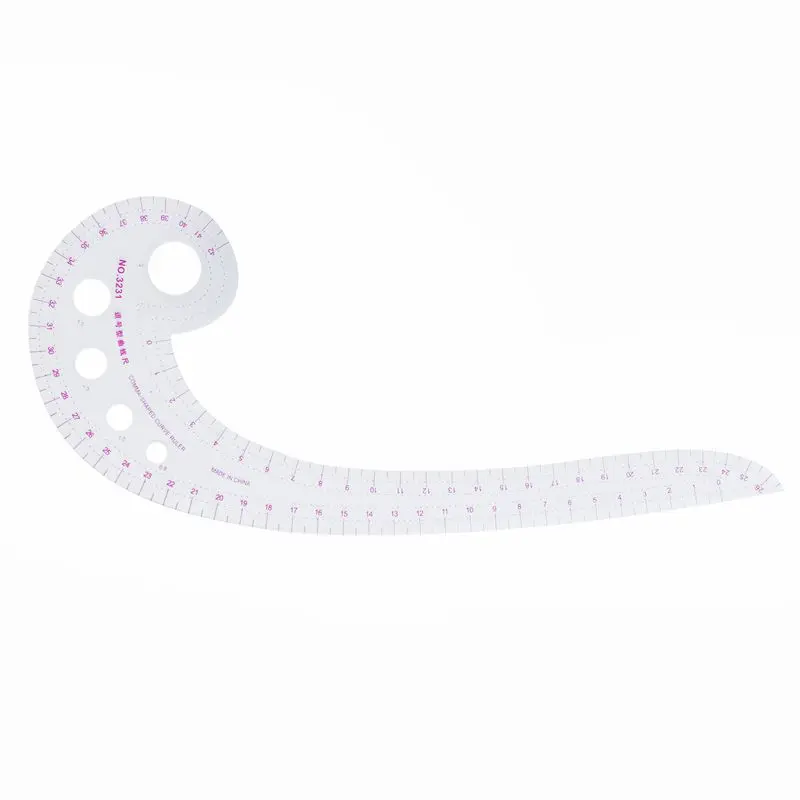 

SODIAL(R) 11.8" Long Comma Shaped Plastic Transparent French Curve Ruler Spline
