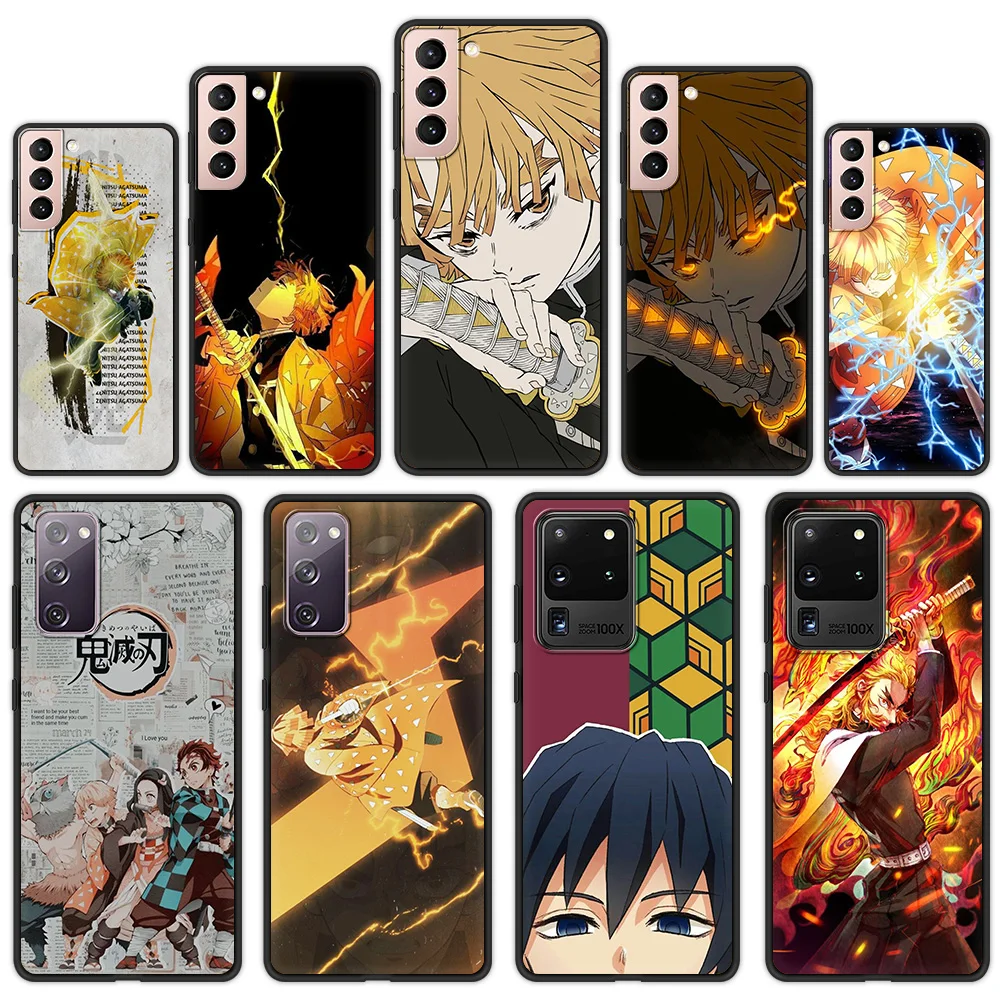 

Kimetsu No Yaiba Fundas Phone Case For Samsung Galaxy S20 FE Note 20 10 Ultra S21 S10 S9 S10E S8 Plus Luxury Cover Shell TPU Bag