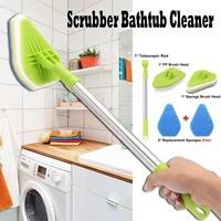 5pcs set clean mop brush scrubber telescoping cleaning pad bathtub sponges glass polish with handle scrub hot sale