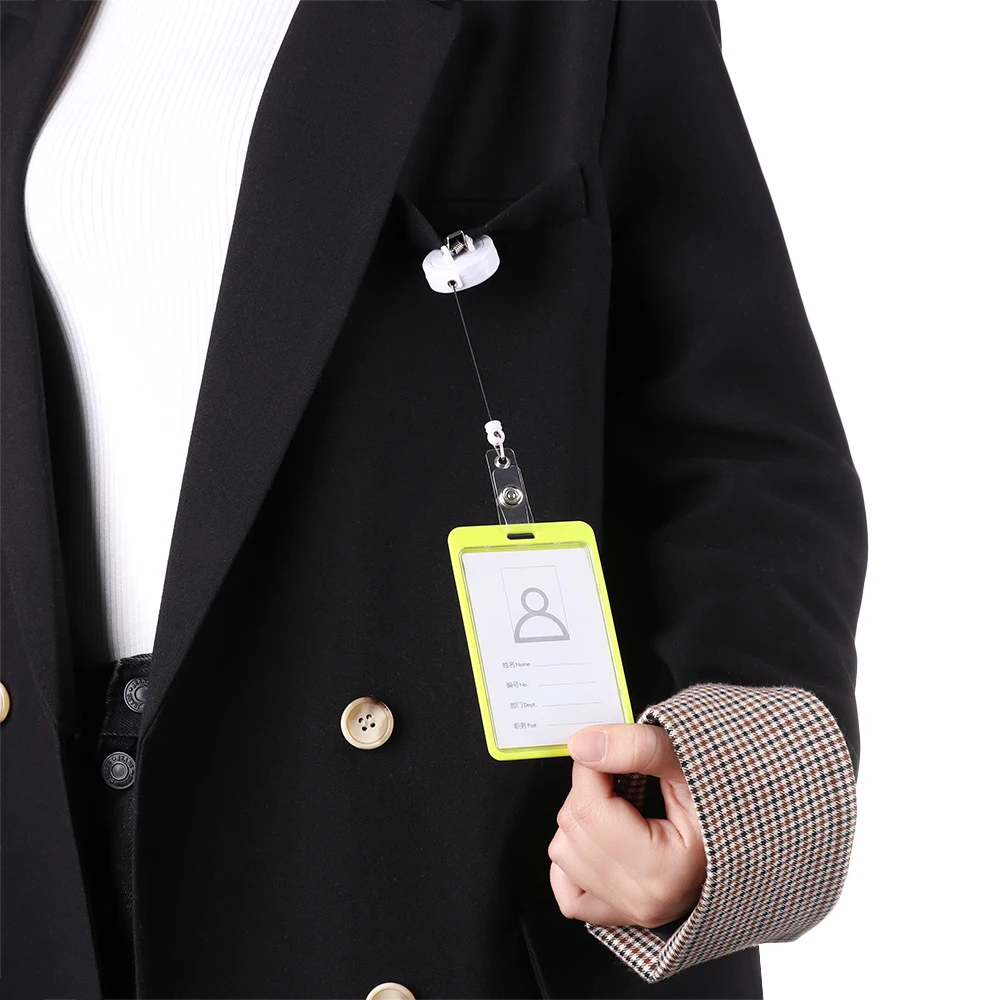 Держатель таблички с идентификацией IC выдвижной значок держателем модный зажим