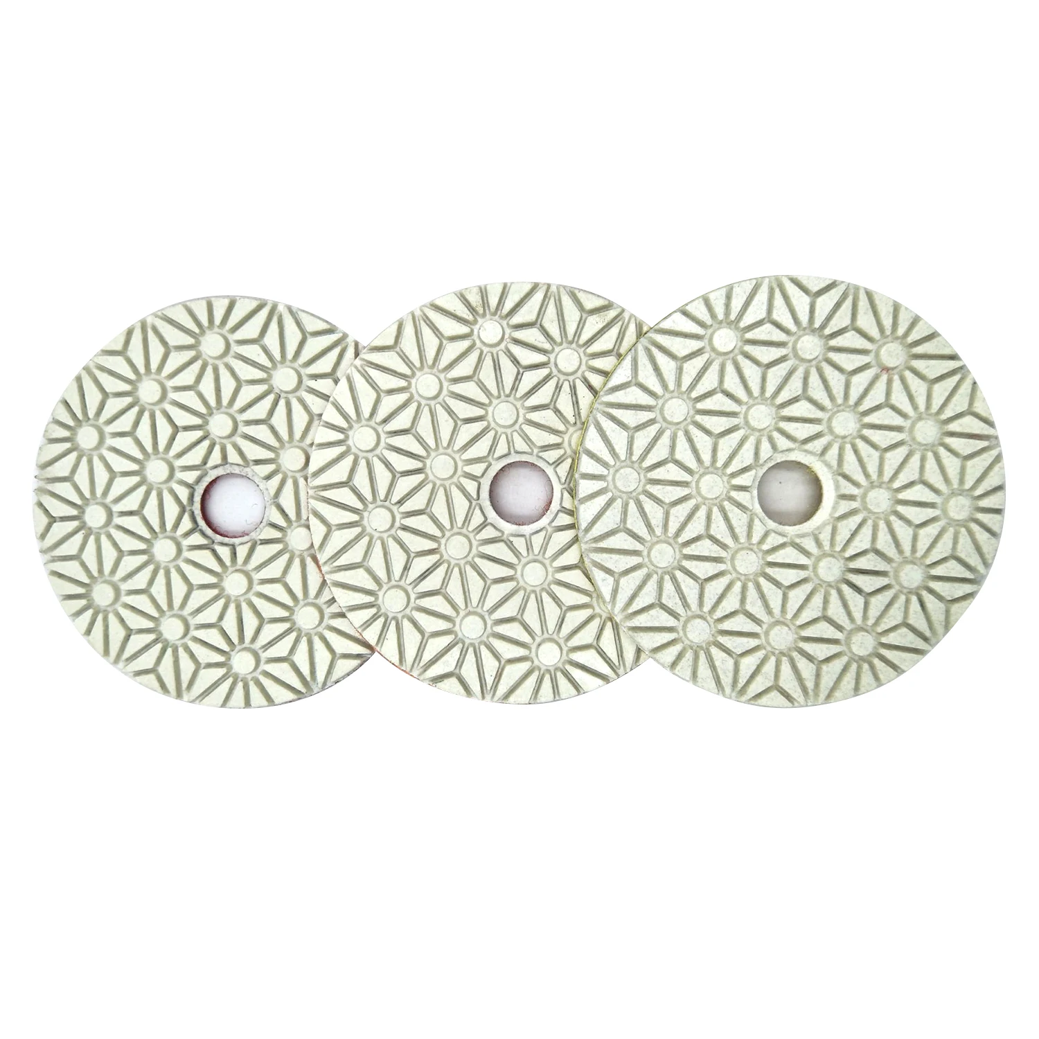 

3PCS/Set Sun flower shape Polishing Pads 4 Inch 100mm Dry/wet Diamond Diamond Granite Polishing Tool Marble Concrete Grinding