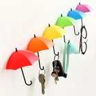 3 шт.лот креативная вешалка для ключей в форме зонта, домашний декоративный держатель, настенный крючок для кухни, органайзер, аксессуары для ванной комнаты
