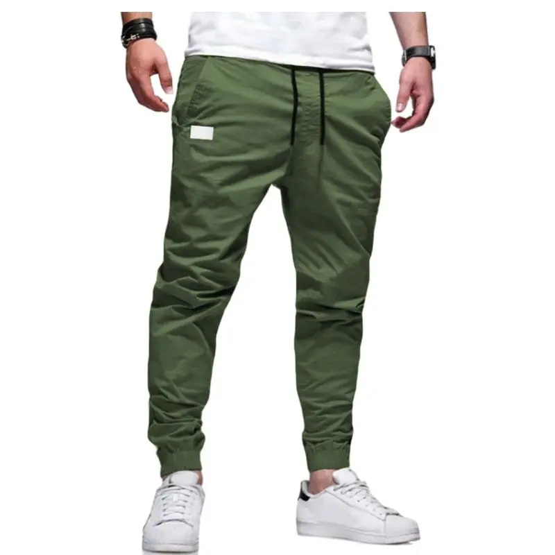 

PantsMen's ClothingCargo PantsSweatpants Male,2021 Four Seasons Youth Trend Pure Color Workwear Foot Men's Casual Trousers M-3XL