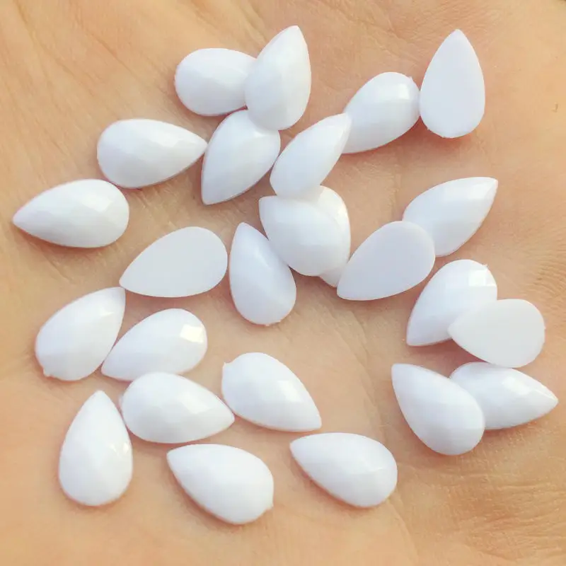 B000 80 шт 6*10 мм слеза стразы в виде капли с плоской задней стороной акриловые камни кристалл камни не швейные бусины для DIY одежды-HB00 - Цвет: B000