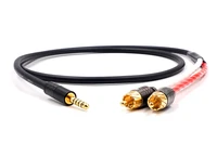 hi end l 4e6s hifi 3 5mm stereo 2 5mm4 4mm balanced audio plug to 2rca male plug extension audio cable