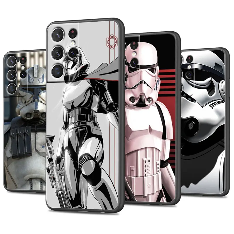 

Stormtrooper star wars For Samsung Galaxy S22 S21 Ultra S20 FE Lite S10 S9 S8 Plus 5G Silicone Soft Black Phone Case