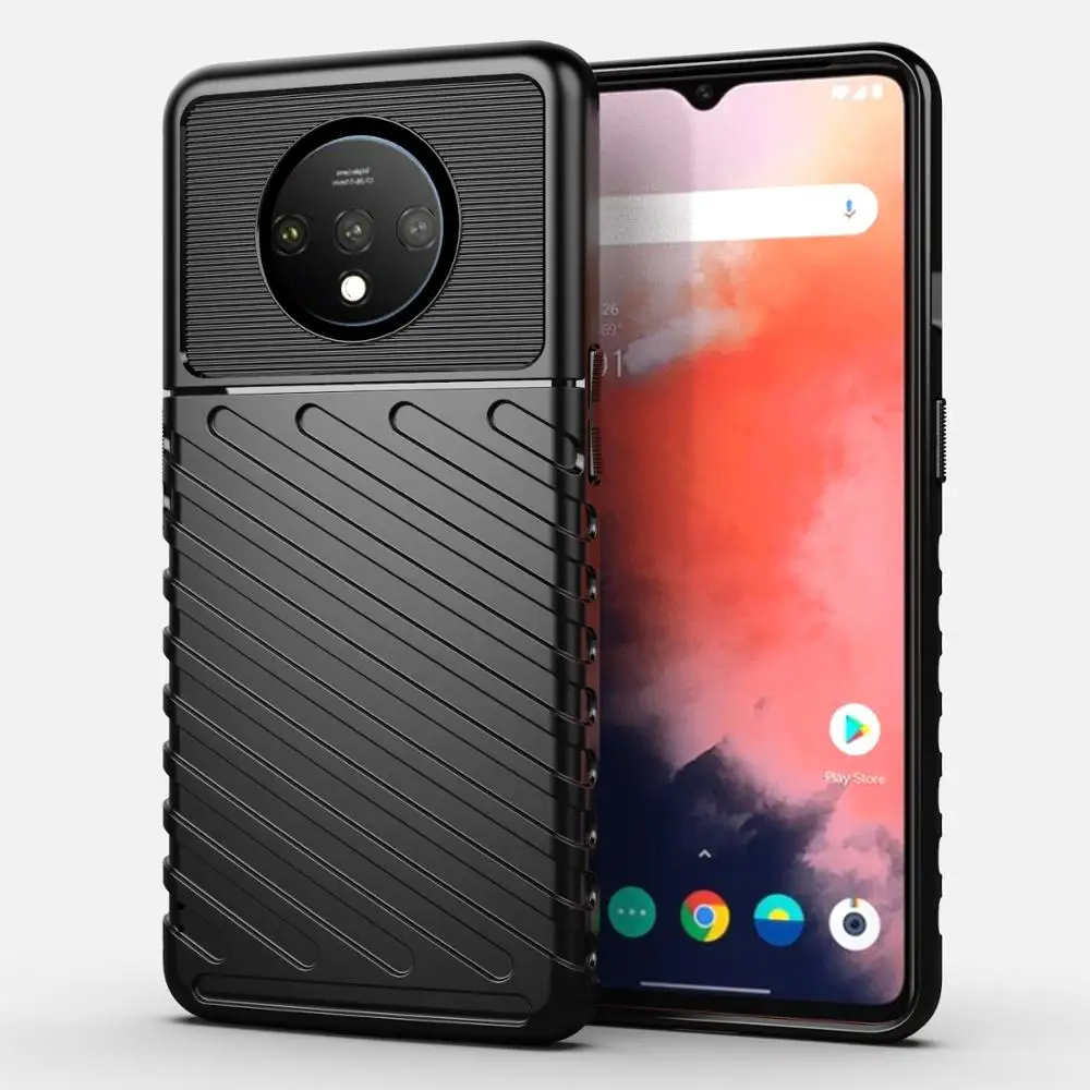 Для Oneplus 7T роскошный бампер Прозрачный Силиконовый противоударный чехол для