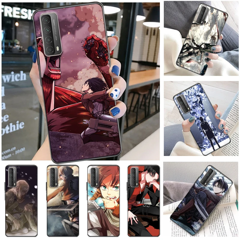 

Attack On Titan Mikasa Ackerman Eren Jager Armin Arlert Levi Phone Case For Huawei P Smart Z 2019 2021 Back Cover Cases