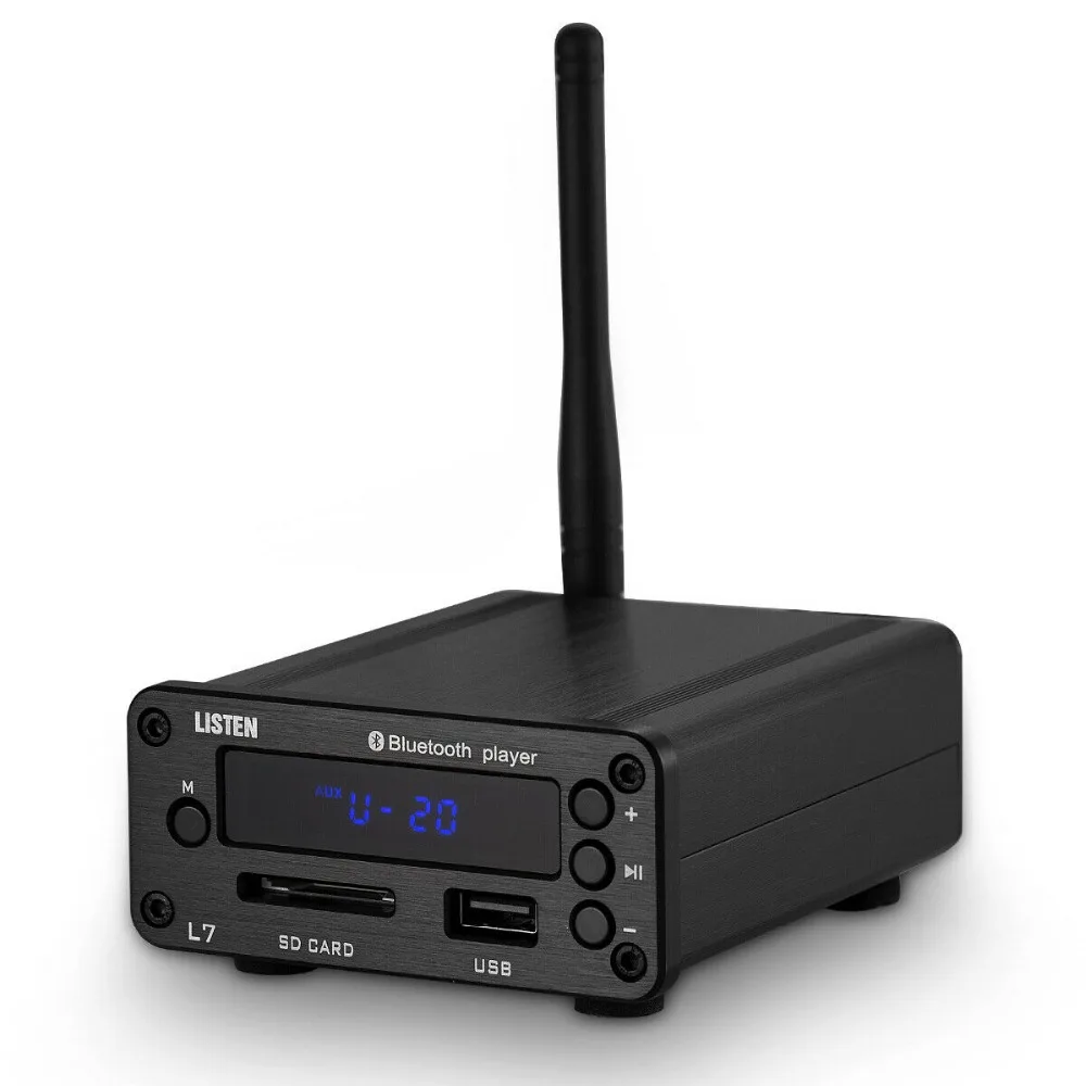 Nobsound HiFi Bluetooth 5,0 приемник DAC стерео аудио предусилитель USB музыкальный плеер fm-радио усилитель для наушников поддерживает u-диск SD