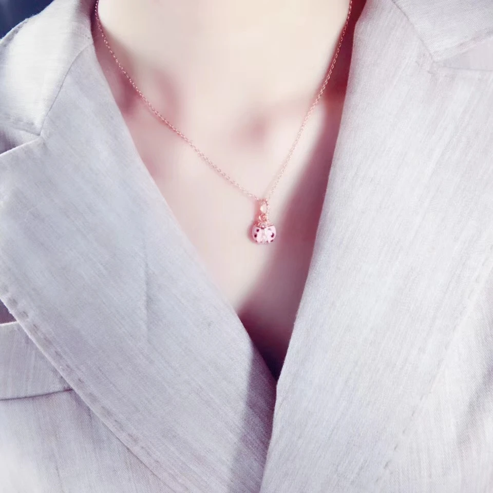 

YPD126 925 Silver Girl Necklace Birthday Wedding Party Couple Gifts