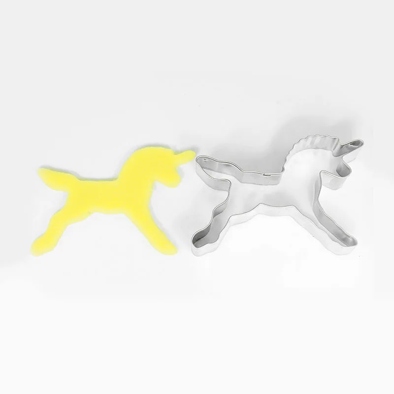 Unicorn Shape Cookie Cutter Cute Biscuit Cutters Metal Pastry Bread Fruit Stainless DH029 | Дом и сад