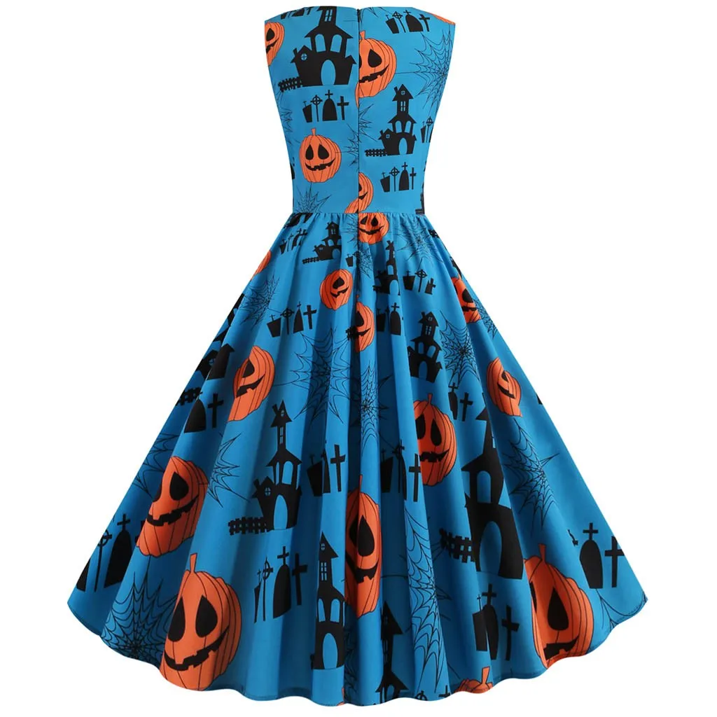 Вечерние винтажное платье А-силуэта вечернее без рукавов в стиле ретро для