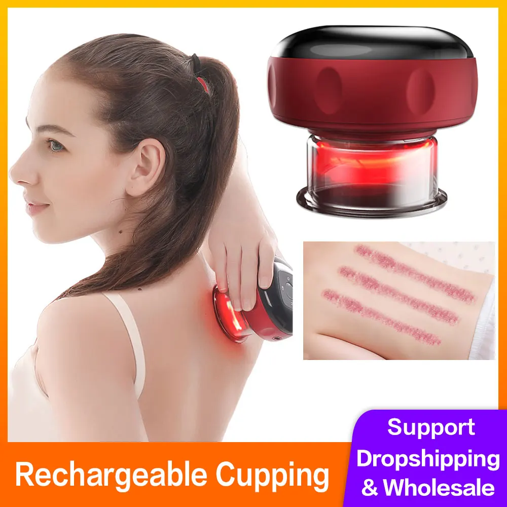 

Rechargeable Cupping Therapy Set Vacuum Massager for Face Body Suction Cups Cans Massage Anti Cellulite Face Sucker Jars Guasha