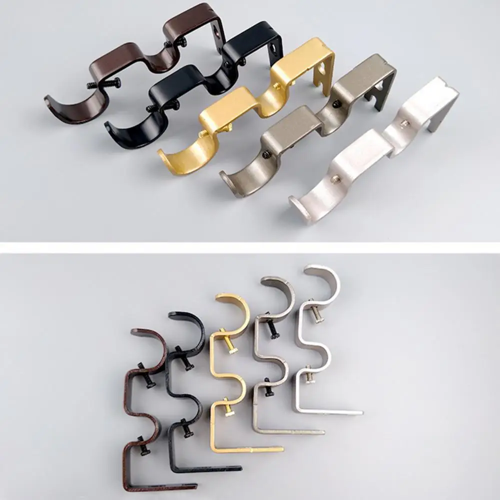 

3Pcs Window Curtain Rod Bracket Roman Pole Drape Hanging Holder Fixing Rack