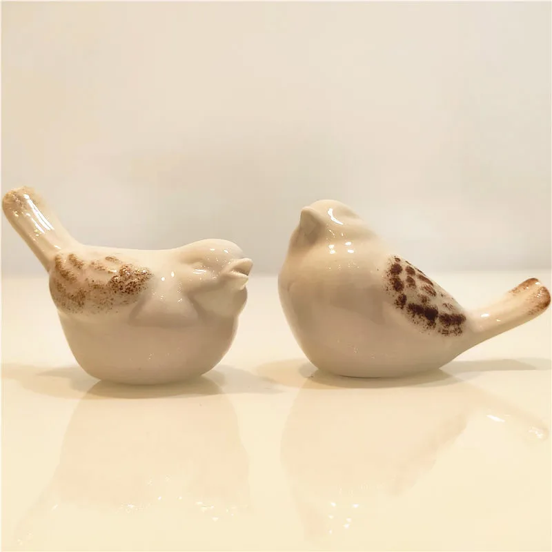 Симпатичная керамическая птица в скандинавском стиле белое украшение для дома