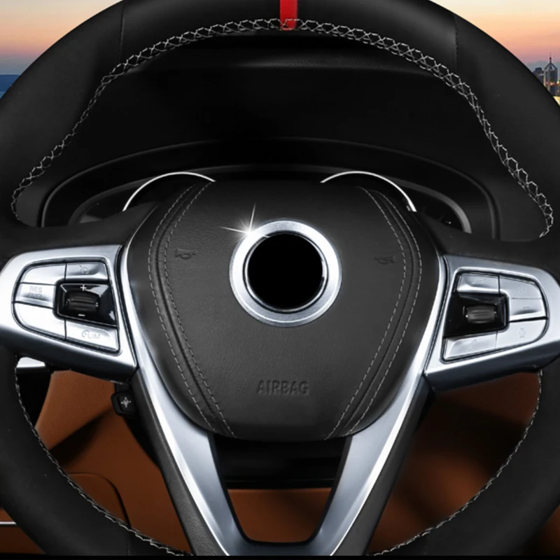 Автомобильный Стайлинг украшение кольцо отделка рулевого колеса круглая