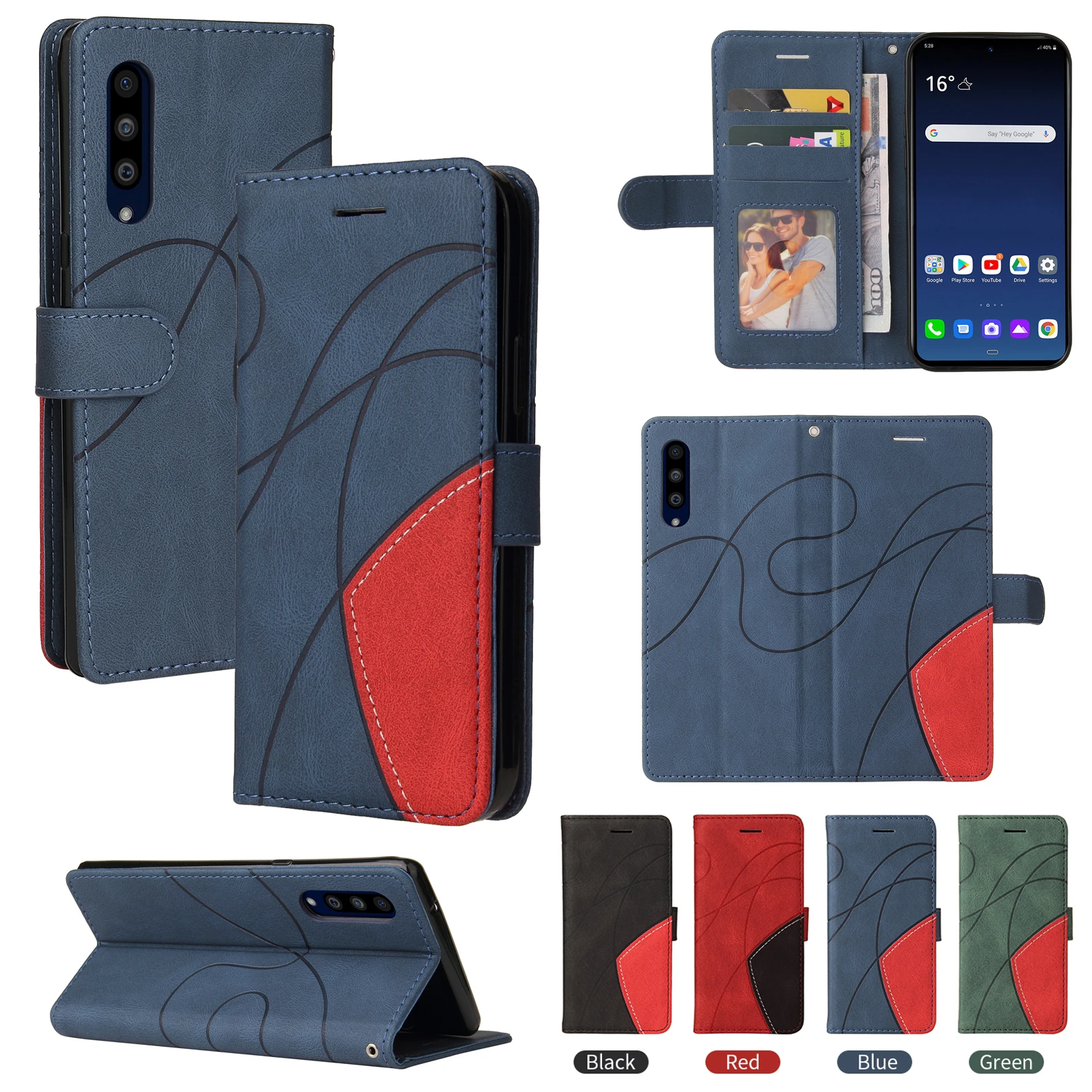 

Flip Leather Wallet Phone Case for LG Stylo 6 7 Velvet G9 K52 K42 K50S K40S K92 K22 Plus Coque Card Slot Bracket Lanyard Cover