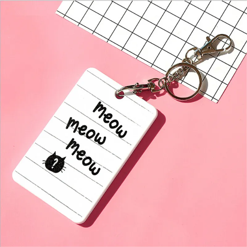 Милый держатель для карт женский чехол сумка дети мультфильм животное струна