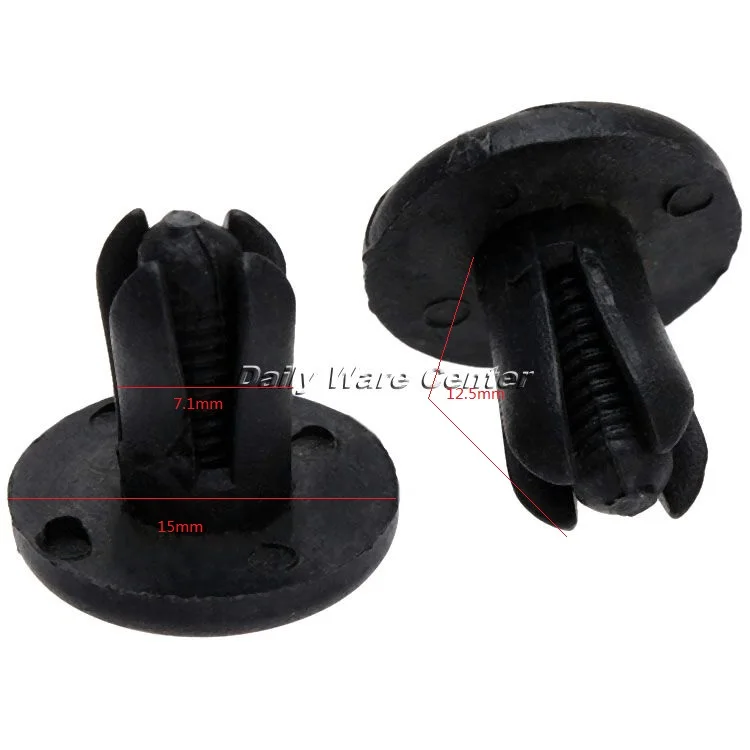 50 шт. Авто Бампер Застежка 7 1 мм отверстие автомобиля пластиковые заклепки