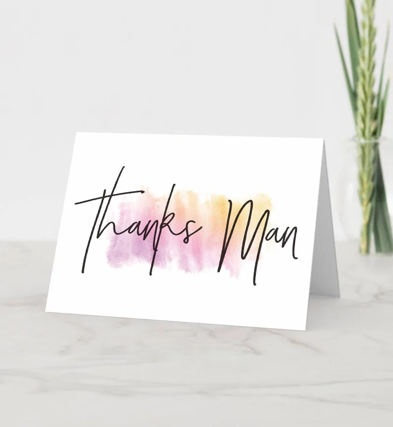 

30-50pcs/Lot New Product Rectangle Card "Best Man Thank You Card Thanks Man Card" DIY Decoration Blank Folding Card Customizable